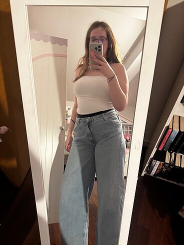 31 Beden mavi Renk mavi wide leg jean