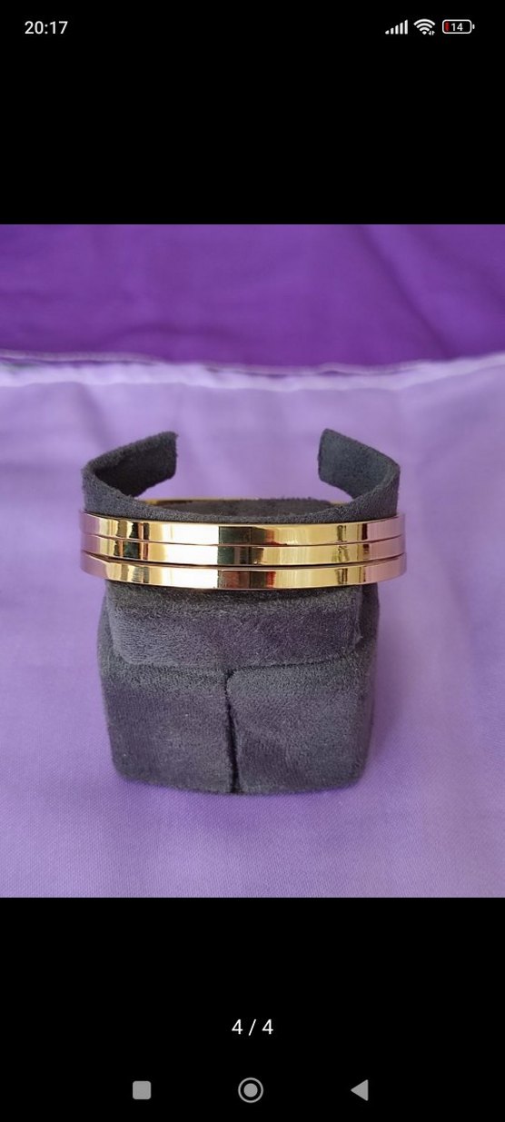 Altın görünümlü 3'lü ajda bilezik - Görsel 2