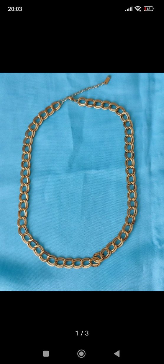 Altın görünümlü samanyolu kolye küpe set - Görsel 2