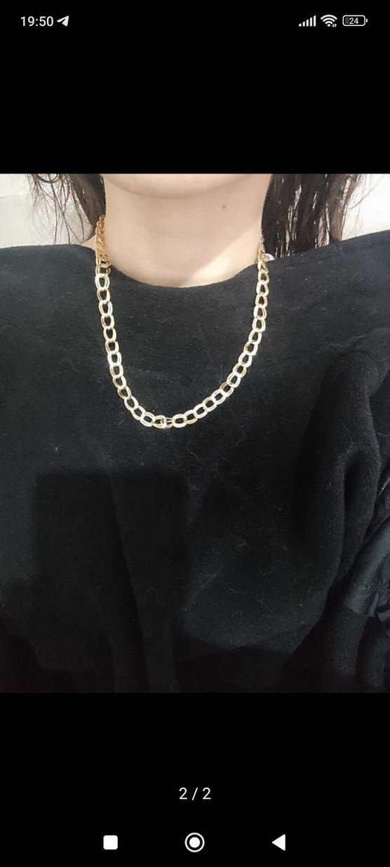 Altın görünümlü samanyolu kolye küpe set - Görsel 3