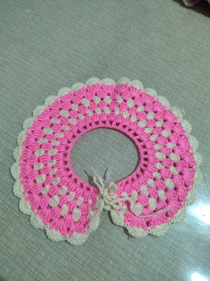 Pembe Nakışlı Bebek yakalık - Görsel 2