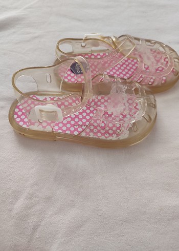 Kız Çocuk Şeffaf Pembe Kauçuk Terlik - Görsel 5