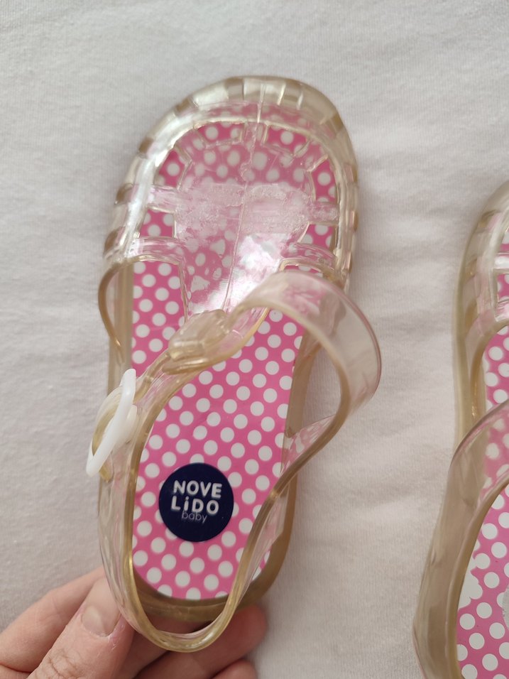 Kız Çocuk Şeffaf Pembe Kauçuk Terlik - Görsel 4