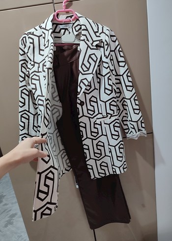 Baskılı Kısa Kadın Blazer Ceket - Görsel 6