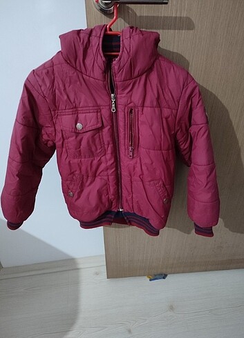 7 Yaş Beden bordo Renk Erkek cocuk mont