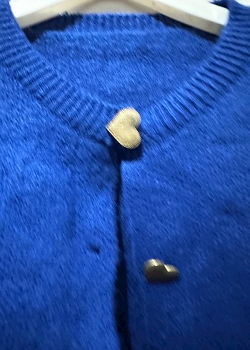 Mavi Düğmeli Kadın Hırka - Görsel 3