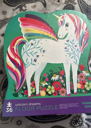36 Parçalı Çok Renkli Unicorn Zemin Yapbozu