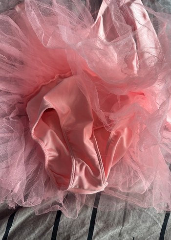 H&M Pembe Uzun Kollu Kız Elbisesi Tül Etekli