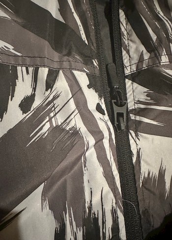 l Beden Gri Kapüşonlu Erkek Streetwear Yağmurluk