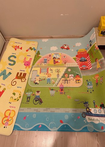 Renkli Plastik Bebek Oyun Matı unigo 210 140