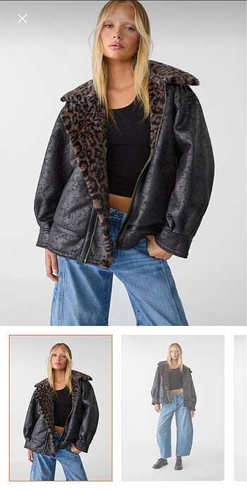 stradivarius suni leopar ceket