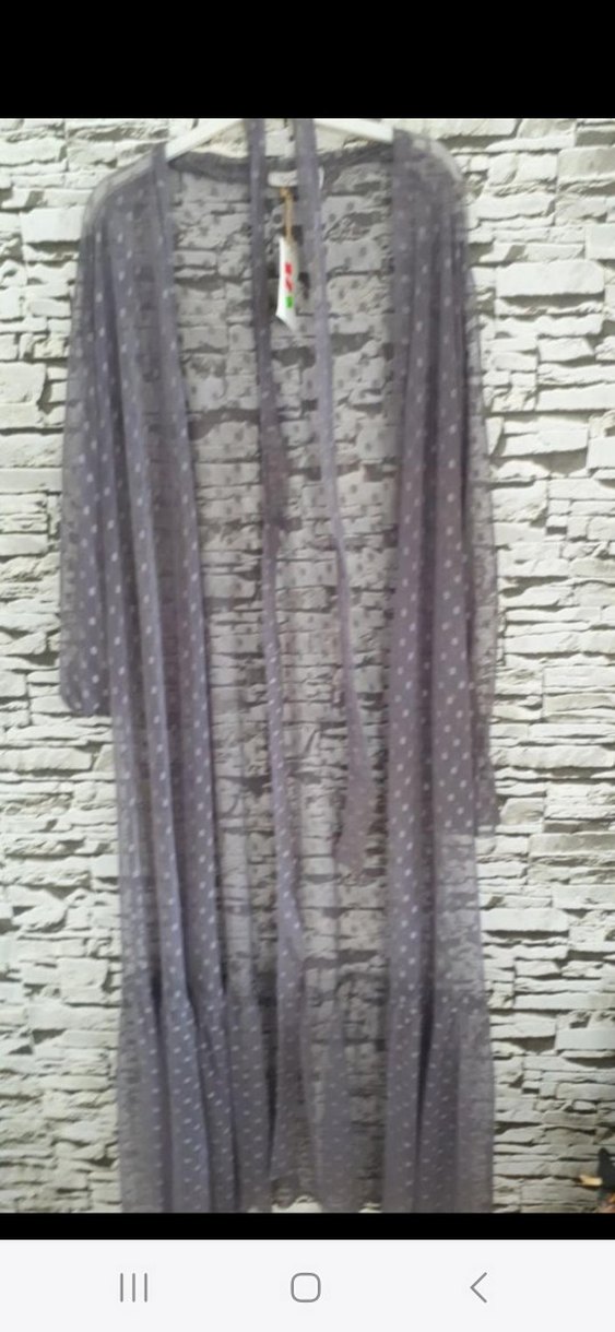 Lila  Uzun Kadın Pareo Sabahlık - Görsel 2