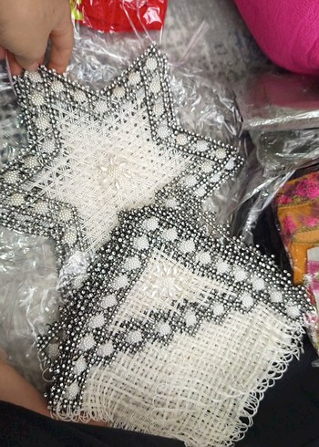 Bohem Yıldız Desenli El İşi Dekoratif Örtü - Görsel 7