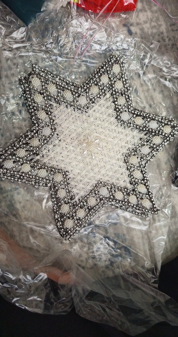 Bohem Yıldız Desenli El İşi Dekoratif Örtü - Görsel 2