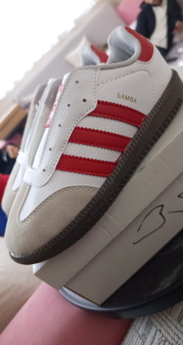 Kadın Beyaz Adidas Samba Spor Ayakkabı - Görsel 4