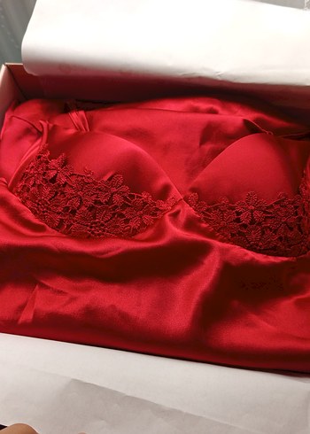 İşlemeli Bordo Mini Bohem Kadın Gecelik - Görsel 6