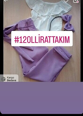 Pantolonlu mor kız çocuk takımı