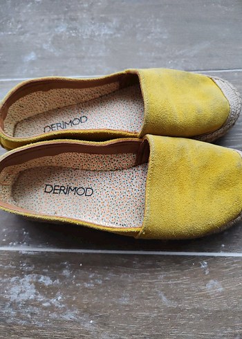 Sarı Süet Kadın Espadril - Görsel 2