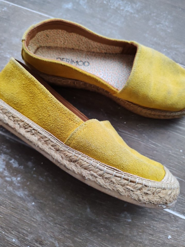 Sarı Süet Kadın Espadril - Görsel 3