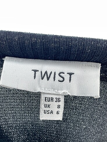 36 Beden siyah Renk Twist Kısa Elbise %70 İndirimli.