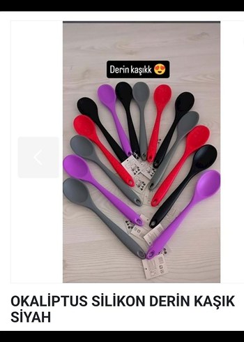 Beden kırmızı Renk Kırmızı Plastik Mutfak Kaşığı OKALIF