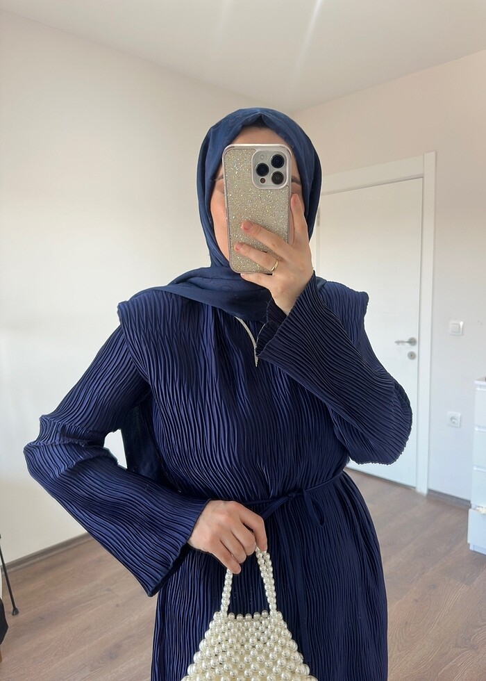 Shıne Elbise lacivert - Görsel 4