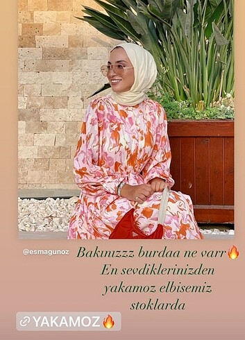 Esma Günöz Desenli Yakamoz Tesettür Elbise