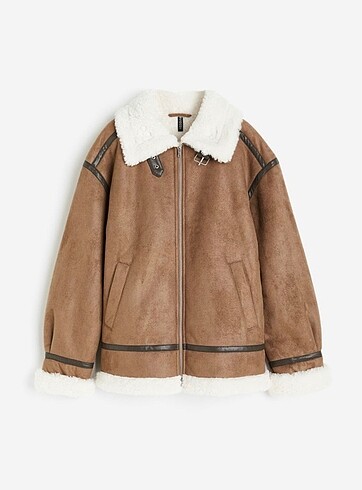 H&m biker kahverengi süet mont ceket