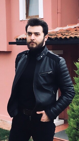 Mavi marka deri ceket
