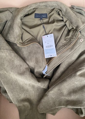 Kadın Haki Süet Ceket - Görsel 2