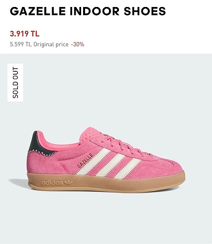 Adidas süet pembe ayakkabı