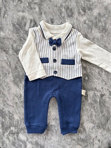 Papyon detaylı erkek tulum 0-3 ay - Görsel 4