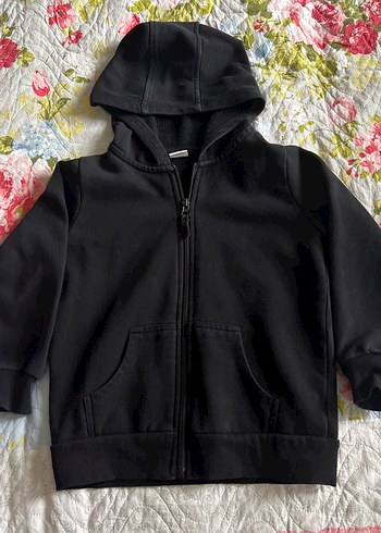 Çocuk Kapüşonlu Fermuarlı Siyah takımı - Görsel 2