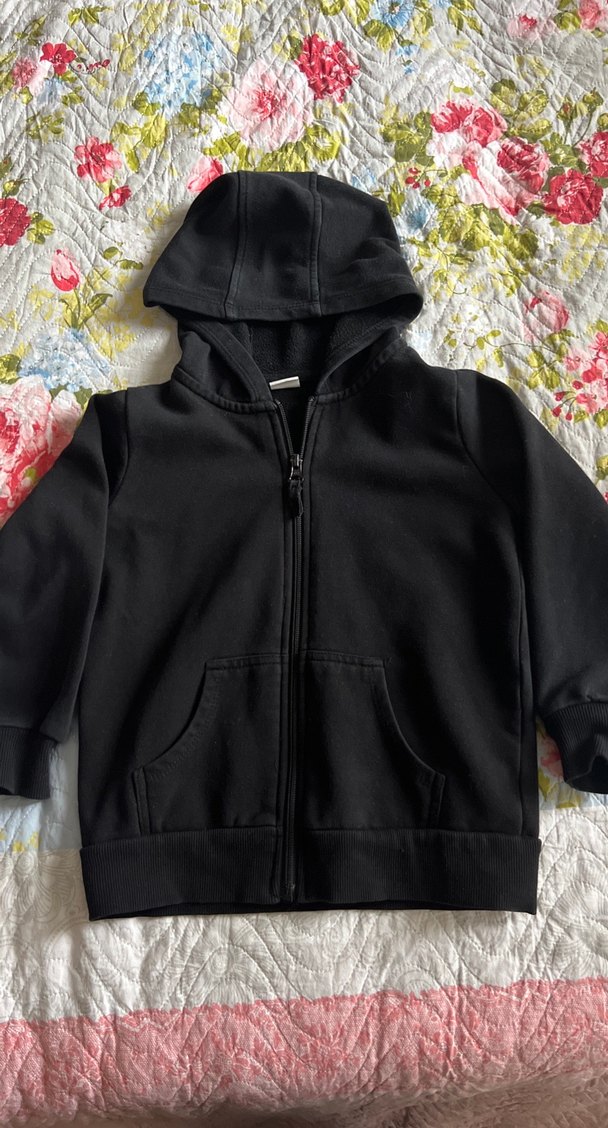 Çocuk Kapüşonlu Fermuarlı Siyah takımı - Görsel 2