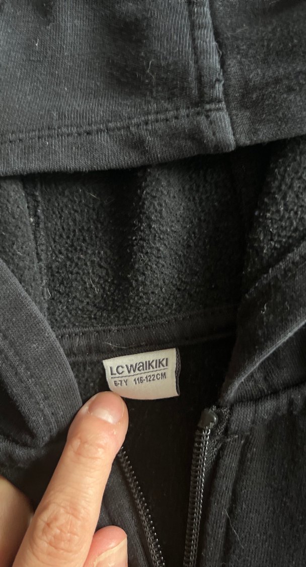 Çocuk Kapüşonlu Fermuarlı Siyah takımı - Görsel 3