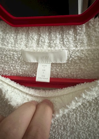 l Beden Beyaz Pamuklu PANTOLON KAZAK TAKIM H&M