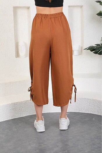 s Beden kahverengi Renk Bağcıklı pantalon