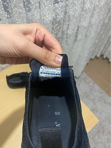 38 Beden siyah Renk Superga ayakkabı