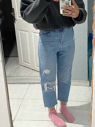 Denim&Co Denim mavi jean pantolon