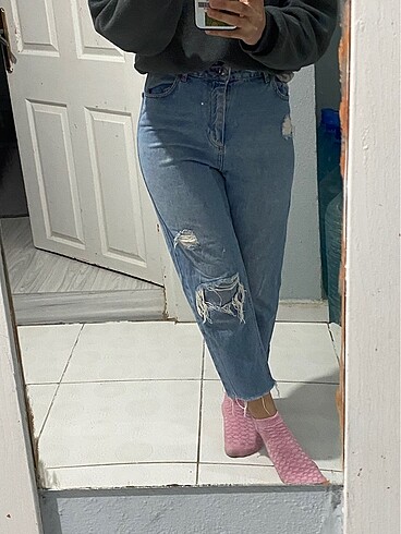 30 Beden Denim mavi jean pantolon