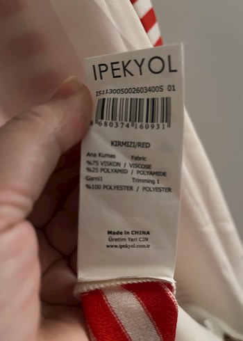 s Beden kırmızı Renk İpekyol Kırmızı Çizgili Kadın bluz
