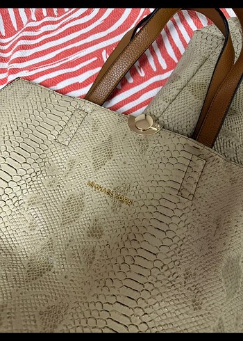 Kahverengi Yılan Derisi Desenli Kadın Çanta - Görsel 3