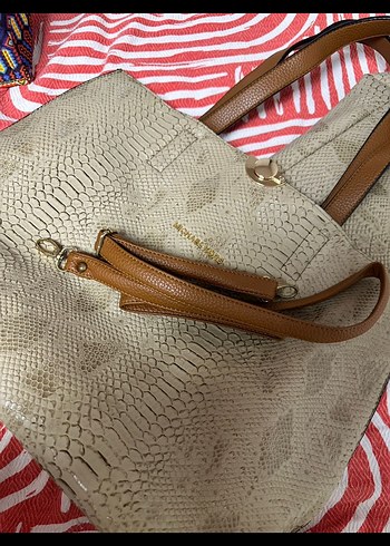 Kahverengi Yılan Derisi Desenli Kadın Çanta - Görsel 4
