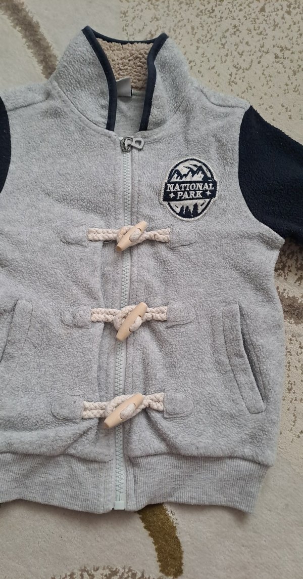 Gri Erkek Çocuk Örgü Yüksek Yaka Sweatshirt - Görsel 2