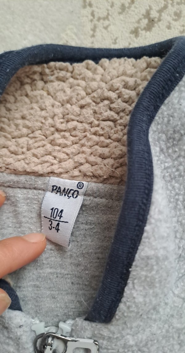 Gri Erkek Çocuk Örgü Yüksek Yaka Sweatshirt - Görsel 3