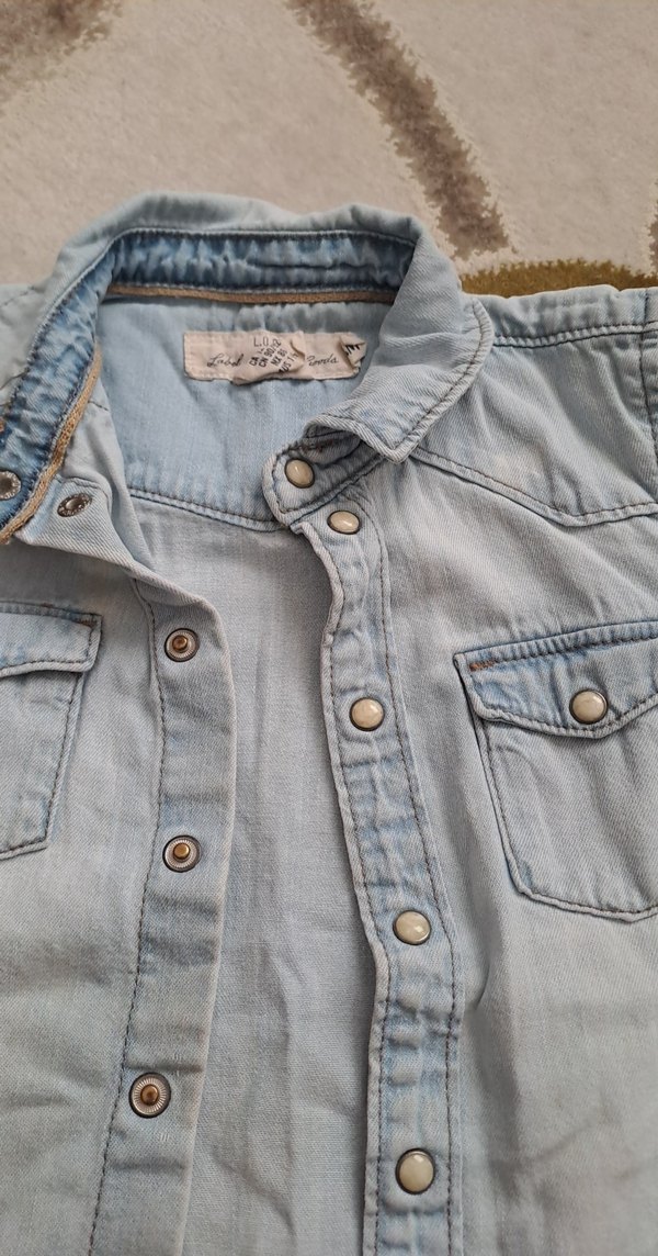 Erkek Çocuk kot Gömlek - Görsel 3