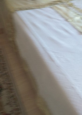 Nakışlı Beyaz Yatak Örtüsü pike - Görsel 3