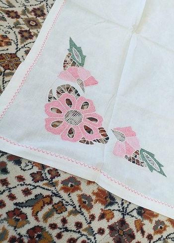 Nakışlı Beyaz iş bohça - Görsel 2