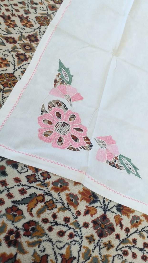 Nakışlı Beyaz iş bohça - Görsel 2