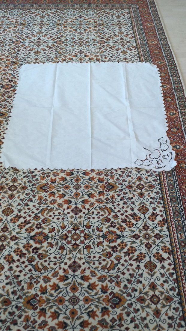 İşlemeli Beyaz iş bohça - Görsel 2